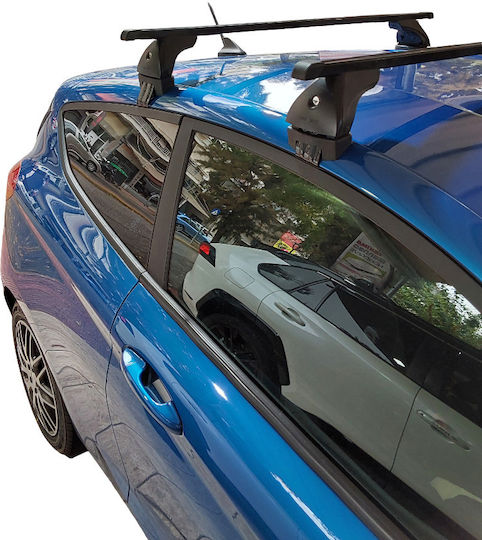 Nordrive Metallic Car Roof Bars for Ford Fiesta 3D 2017-2023 Set with Roof Rack Legs M.Parts