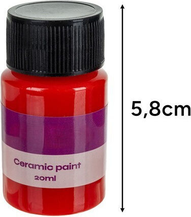 Set 12 Vopsele Speciale Pentru Artizanat Porțelan Sticlă Zola 20 Ml Culori Asortate