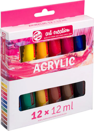 Royal Talens Art Creation Acrylic Paint Set in Multicolour color 12ml 12pcs