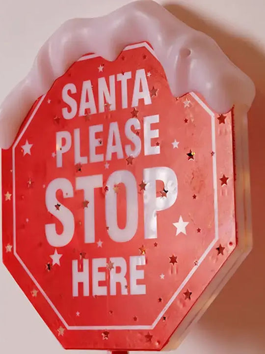 Eurolamp Illuminated Christmas Plastic Figure Sign Red Height 81cm