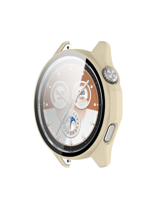 Πλαστική Θήκη με Τζαμάκι σε Λευκό χρώμα για Huawei Watch GT 6 46mm Πλαστική Θήκη με Τζαμάκι σε Λευκό χρώμα για Huawei Watch GT 6 46mm