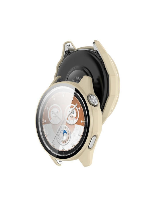 Пластмасов Калъф със Стъкло в Бял цвят за Huawei Watch GT 6 46мм