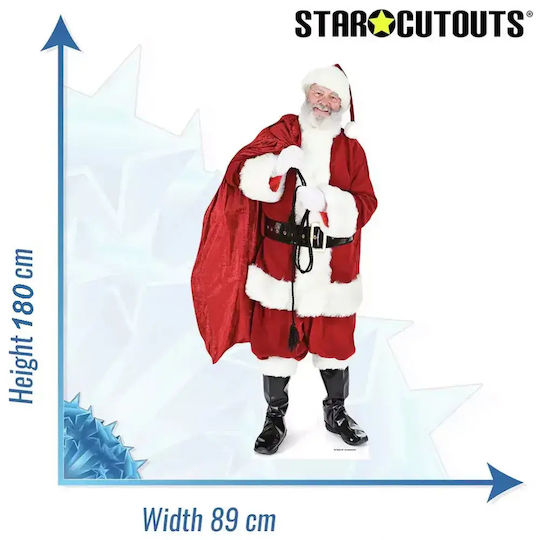 Large Cardboard Poster Star Cutouts Santa Claus Sack 9945948 Dc Realistic Floor Figure Height 180 Cm Package Size 100 X 69 Cm