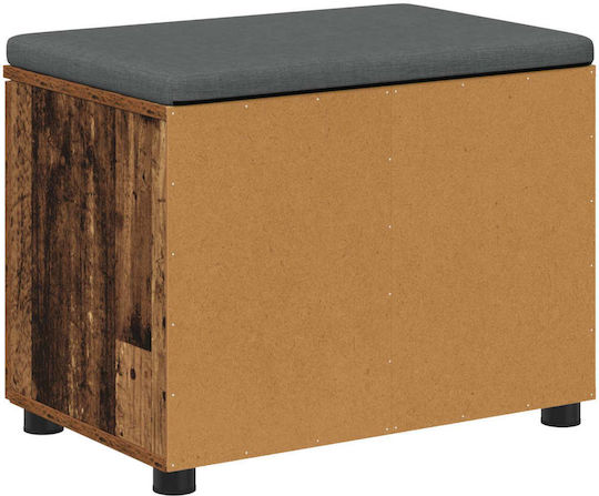 Έπιπλο Εισόδου με Παγκάκι Παλιό Ξύλο 60x38x46εκ.