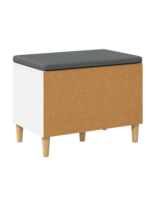Mobilier de Intrare cu Bancă Alb 60x38x46cm