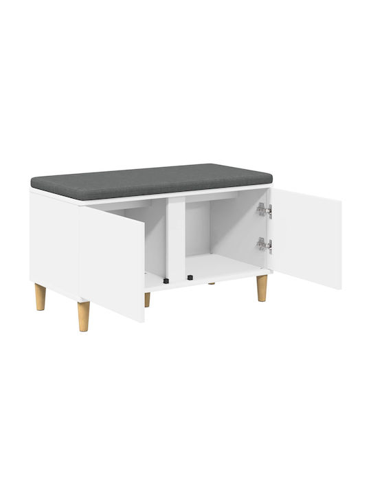 Mobilier de Intrare cu Bancă Alb 60x38x46cm
