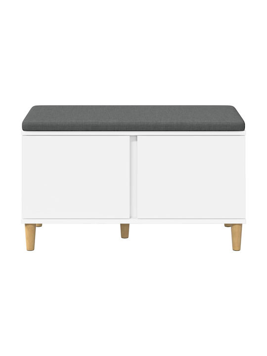 Mobilier de Intrare cu Bancă Alb 60x38x46cm
