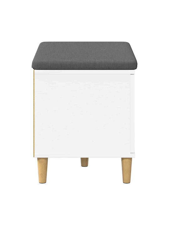 Mobilier de Intrare cu Bancă Alb 60x38x46cm