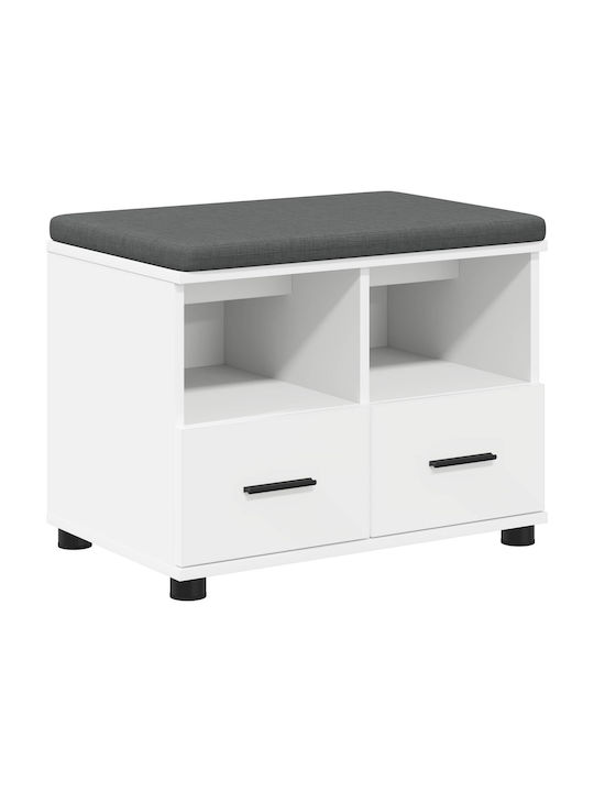 Mobilier de Intrare cu Bancă Alb 60x38x46cm