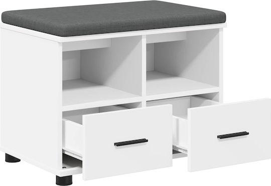 Мебел за антре с Пейка Бял 60x38x46см