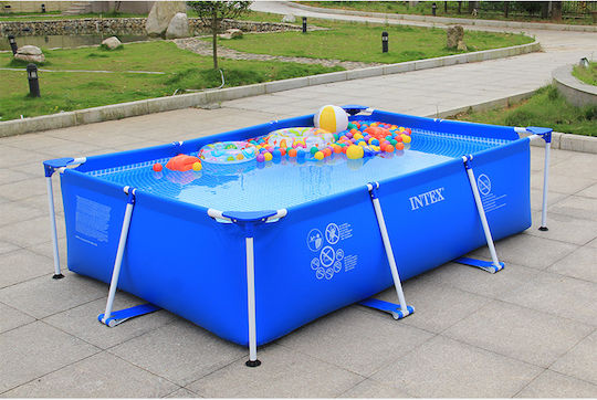 Intex Πισίνα PVC 1662lt με Μεταλλικό Σκελετό 220x150x60εκ. Γαλάζια