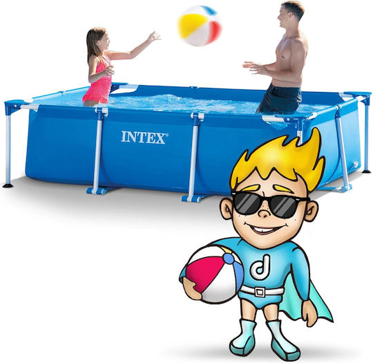 Intex Πισίνα PVC 1662lt με Μεταλλικό Σκελετό 220x150x60εκ. Γαλάζια