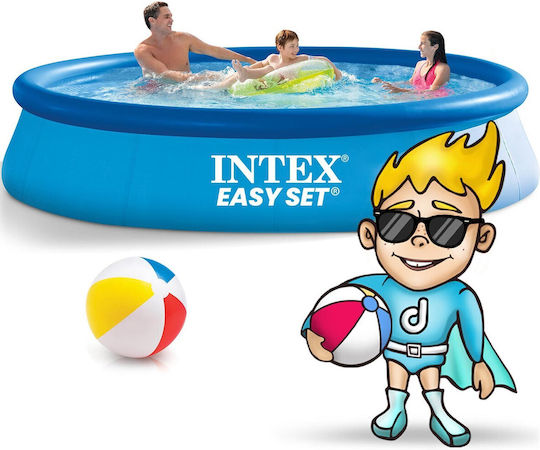 Intex Στρογγυλή Πισίνα PVC 3853lt Φουσκωτή 305x76εκ. Γαλάζια