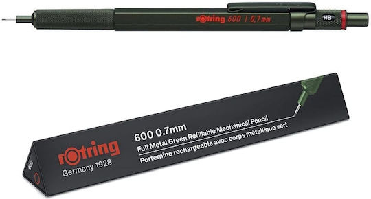 Rotring 600 Mechanical Pencil for Drawing Metallic 1pcs Green
