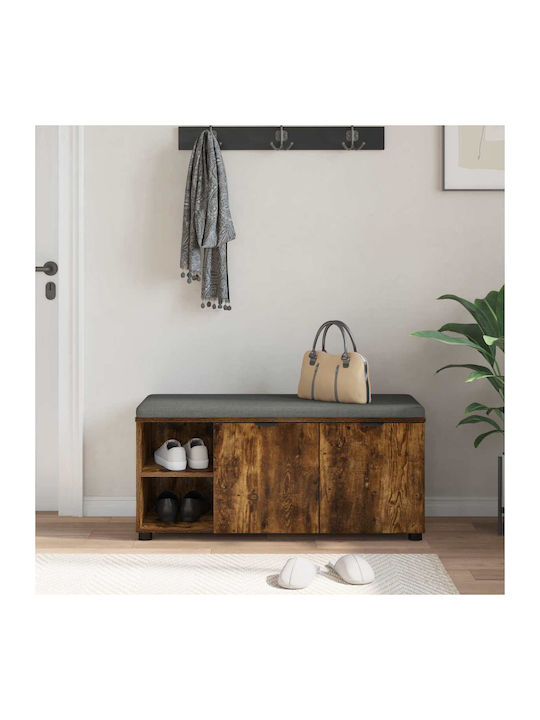 Entry Furniture with Bench Smoked Oak 100x38x46cm