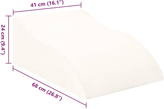vidaXL Μαξιλάρι Σφήνα 68x40x18cm σε Λευκό χρώμα 42020184