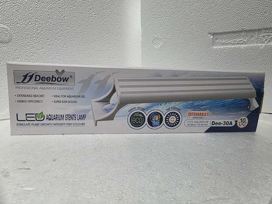 Deebow Λάμπα Led για Φωτισμό Ενυδρείου με Μαύρο Φως 10W