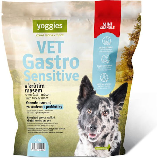 Dry Dog Food Vet Gastro Sensitive Turkey & Probiotics Cold Pressed Yoggies Mini 2 Kg