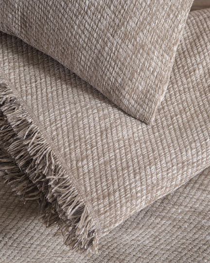 Rythmos Charlie Sofa Throw 2 Seater Chenille 180x240cm Grey