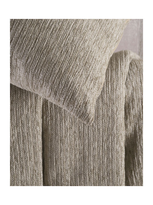 Rythmos Hansel Ριχτάρι Πολυθρόνας Chenille 180x160εκ. Ανοιχτό Μπεζ 117-175-3022