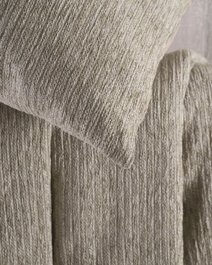 Rythmos Hansel Ριχτάρι Πολυθρόνας Chenille 180x160εκ. Ανοιχτό Μπεζ