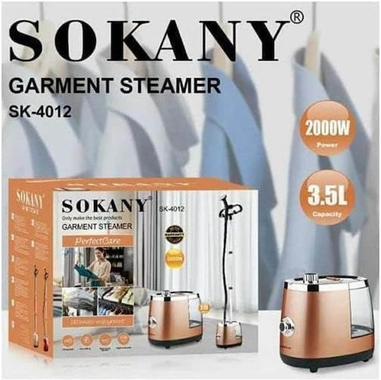 Sokany Garment Steamer Floor 2000W with Tank 3.5lt Pink