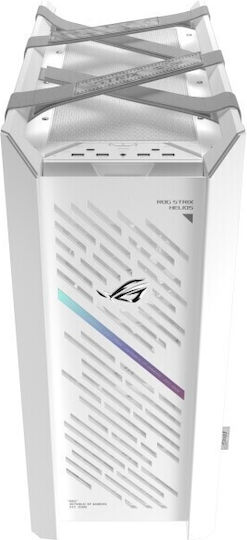 Asus ROG Strix Helios II Gaming Midi Tower Κουτί Υπολογιστή με Πλαϊνό Παράθυρο και RGB Φωτισμό Λευκό