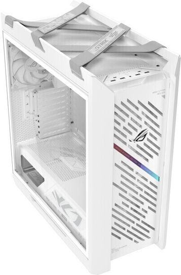 Asus ROG Strix Helios II Gaming Midi Tower Κουτί Υπολογιστή με Πλαϊνό Παράθυρο και RGB Φωτισμό Λευκό