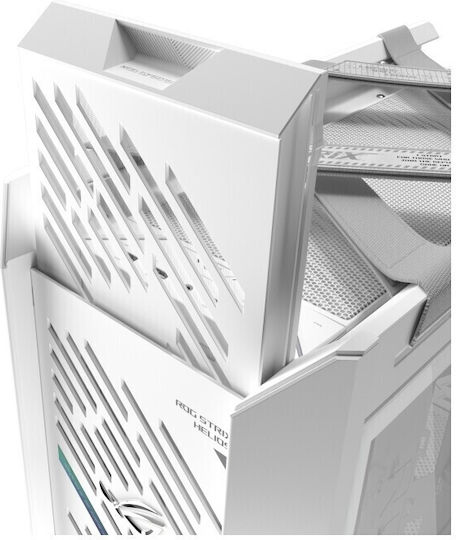 Asus ROG Strix Helios II Gaming Midi Tower Κουτί Υπολογιστή με Πλαϊνό Παράθυρο και RGB Φωτισμό Λευκό