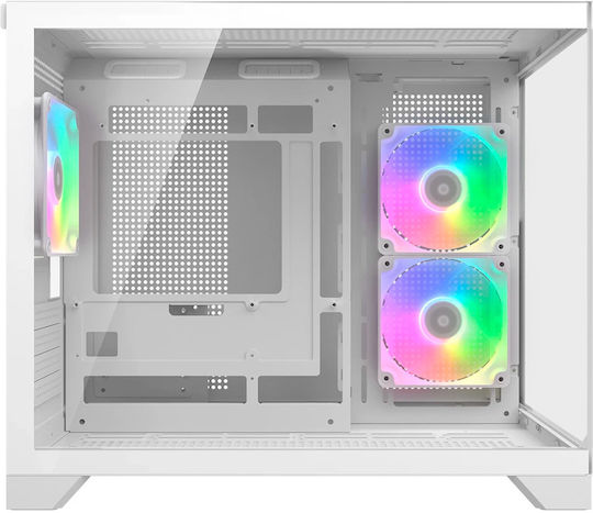 Cougar FV150 MINI Gaming Mini Tower Κουτί Υπολογιστή με Πλαϊνό Παράθυρο Λευκό