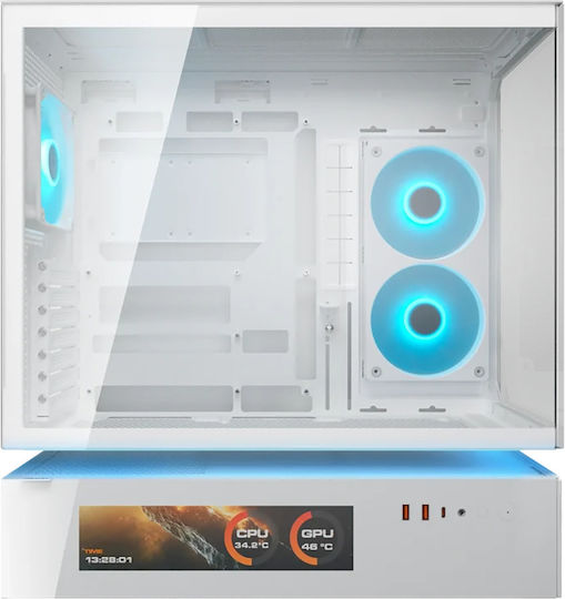 Cougar CFV235 Vision Gaming Midi Tower Κουτί Υπολογιστή με RGB Φωτισμό Λευκό