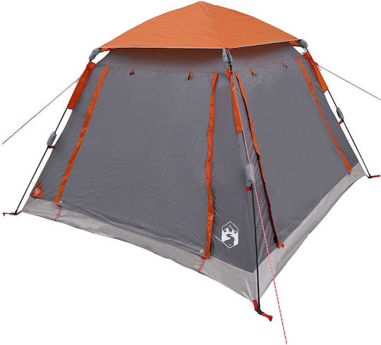 vidaXL Summer Camping Tent Grey with Double Cloth for 3 People 205x205x143cm