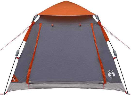 vidaXL Summer Camping Tent Grey with Double Cloth for 3 People 205x205x143cm