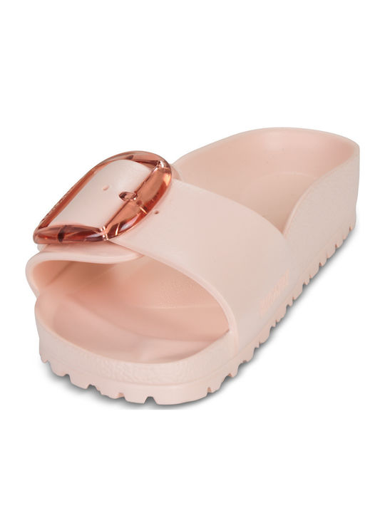 Madrid Big Buckle Eva Slides in Pink Colour