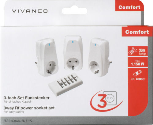 Vivanco STRSCH4USWK Smart Единично гнездо 3бр