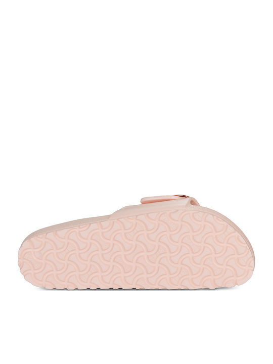 Madrid Big Buckle Eva Slides in Pink Colour