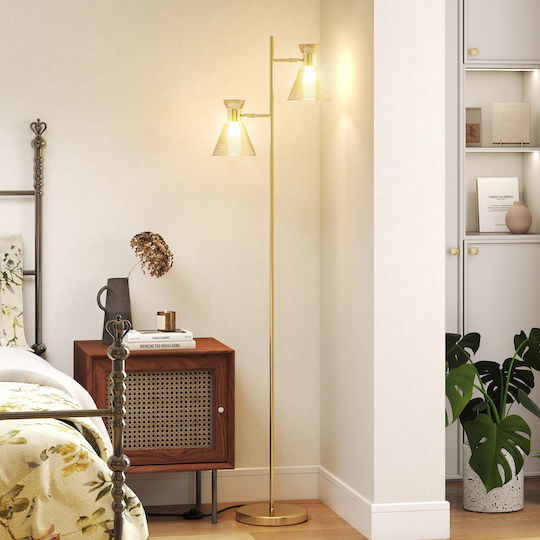 HomCom Stehlampe Gold HomCom Stehlampe Gold