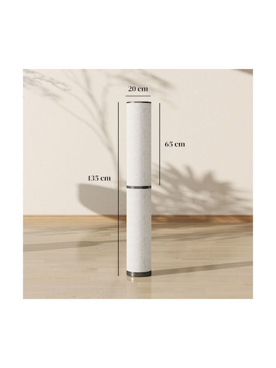 HomCom LED Floor Lamp H135xW20cm. 2800lm Beige