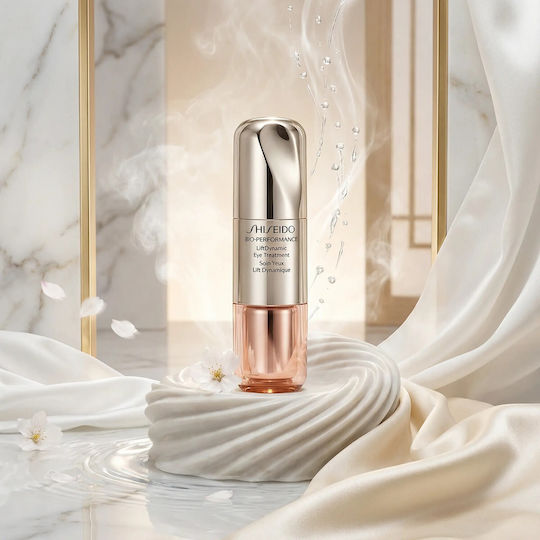Shiseido Bio-Performance LiftDynamic Feuchtigkeitsspendend & Straffend Creme Augen gegen gegen Augenringe mit Retinol & Hyaluronsäure 14gr
