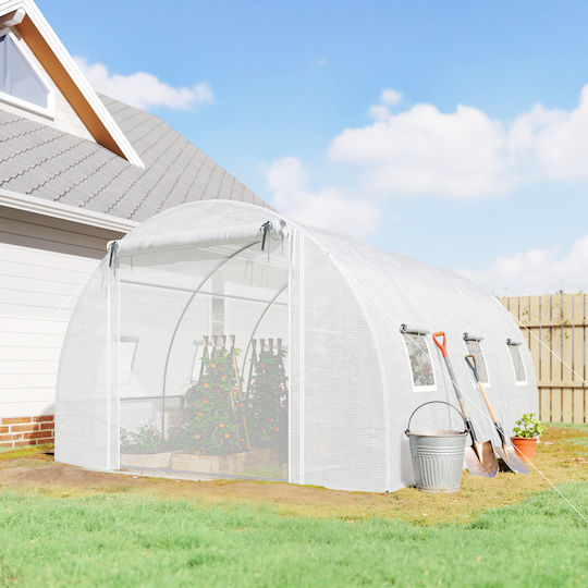 Outsunny 84H-540V00WT Θερμοκήπιο Τούνελ 3.96x3x2m