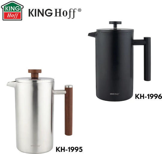 KING Hoff Manual Filter Coffee Maker Stainless Steel Silver 1lt