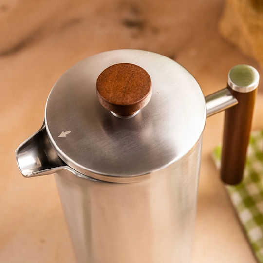 KING Hoff Manual Filter Coffee Maker Stainless Steel Silver 1lt