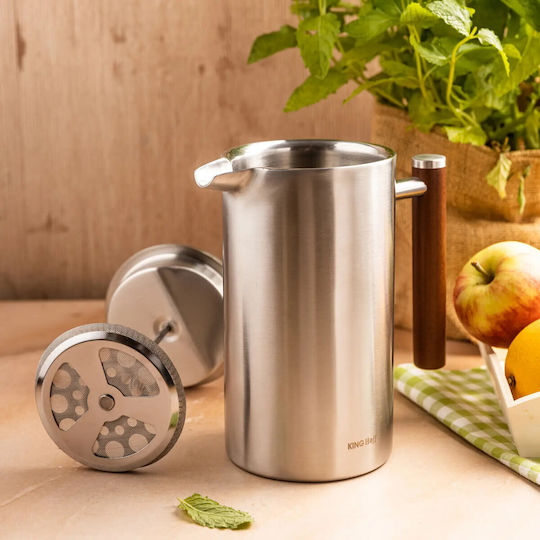 KING Hoff Manual Filter Coffee Maker Stainless Steel Silver 1lt