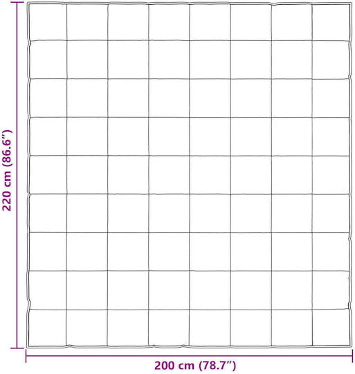 vidaXL Плик за Завивка Двоен 200x220 Silver