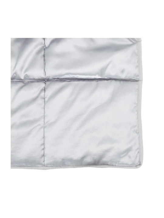 vidaXL Duvet Cover Single 155x220 Silver