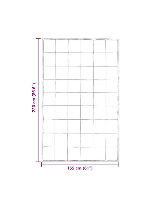 vidaXL Husă de Pilotă Single 155x220 Gold