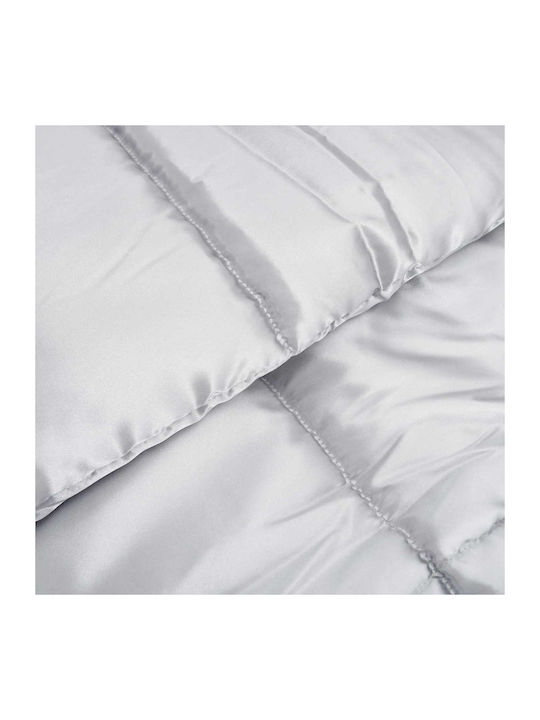 vidaXL Duvet Cover Queen 220x260 Silver