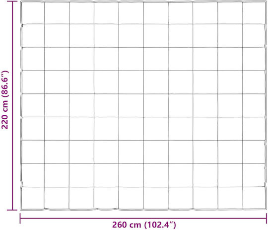 vidaXL Παπλωματοθήκη Υπέρδιπλη 220x260 Ασημί