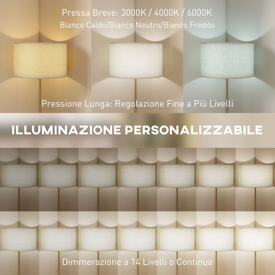 HomCom LED Floor Lamp H133cm. Gold HomCom LED Floor Lamp H133cm. Gold