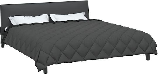 vidaXL Husă de Pilotă Super Dublă 220x200 Black, Anthracite